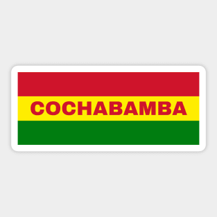 Cochabamba City in Bolivian Flag Colors Sticker